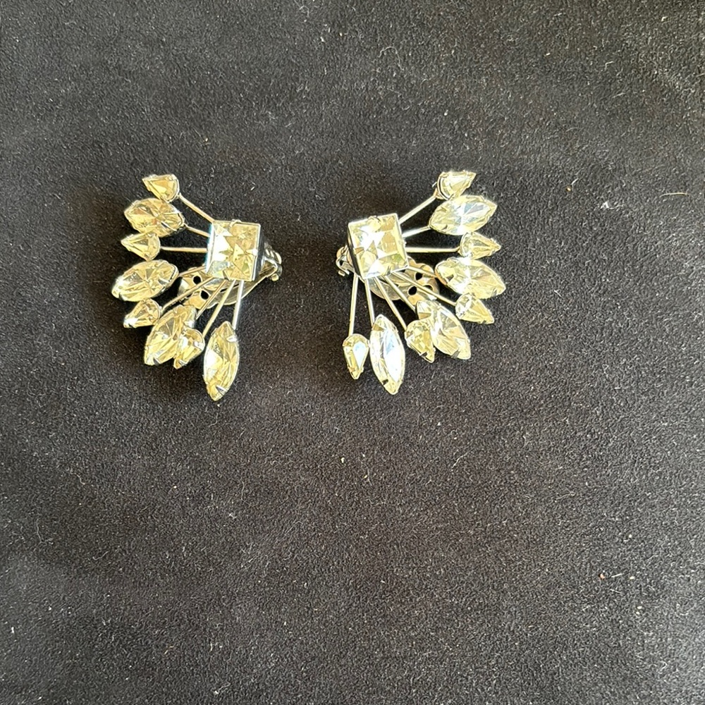 Elegant Silver Crystal Earrings